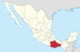localisation de l'etat oaxaca mexique